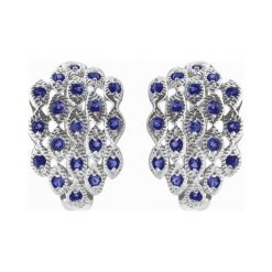 PAVO Srebrne kolczyki z szafirami 0,8 ct. Szare kolczyki damskie Braccatta, z ametystem, srebrne, z angielskim zapięciem. Za 469.00 zł.