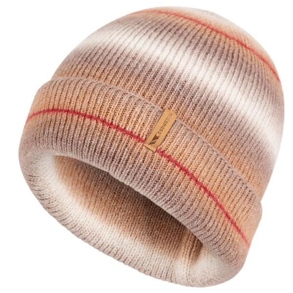 Czapka Unisex Dla Dorosłych Chevron. Brązowe czapki damskie Trespass, bez wzorów, z dzianiny. Za 52.99 zł.