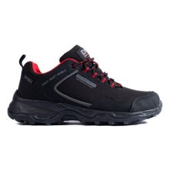 Buty trekkingowe damskie DK waterproof czarno czerwone czarne. Czarne obuwie trekkingowe damskie z materiału, bez zapięcia. Za 197.04 zł.