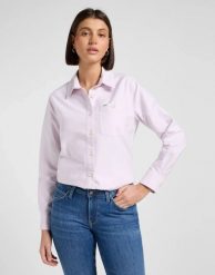 DAMSKA KOSZULA LEE ALL PURPOSE SHIRT PINKY PLUM 112370989. Koszule damskie Lee, xs, bez wzorów, bez kołnierzyka, bez ramiączek. Za 179.99 zł.