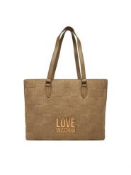 LOVE MOSCHINO Torebka JC4123PP0NKB110A Beżowy. Brązowe torebki klasyczne damskie Love Moschino, ze skóry, bez dodatków. Za 879.99 zł.