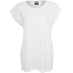 Koszulka Damska Z Rozszerzonym Ramieniem. Białe koszulki damskie Urban Classics, xl, bez wzorów, bez kołnierzyka, bez ramiączek. Za 48.99 zł.