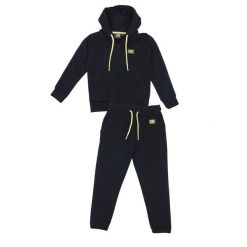 Bluza z bawełna z kaptur na co dzień na siłownię. Czarne bluzy damskie LEONE 1947 APPAREL, xl, bez wzorów, z bawełny, bez kaptura. W wyprzedaży za 162.09 zł.