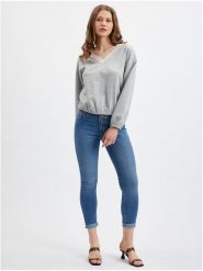 Orsay Bluza w kolorze jasnoszarym rozmiar: XL. Szare bluzy damskie Orsay, xl, bez wzorów, z koronki, bez kaptura. Za 43.88 zł.