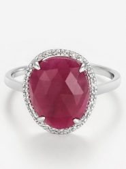 DIAMANTA Złoty pierścionek "Bermudes Nouvelles" z rubinem rozmiar: 52. Czerwone pierścionki damskie DIAMANTA, z rubinem, złote. Za 2,000.99 zł.