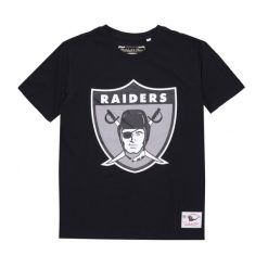 Koszulka Raiders NFL Logo. Czarne koszulki damskie Mitchell & Ness, xl, bez wzorów, z bawełny, bez kołnierzyka, bez ramiączek. Za 129.00 zł.