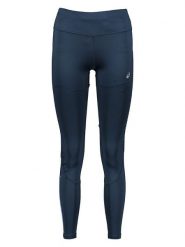 Asics Legginsy sportowe "Icon" w kolorze granatowym rozmiar: L. Niebieskie legginsy damskie Asics, l, bez wzorów, outdoorowe. Za 99.80 zł.
