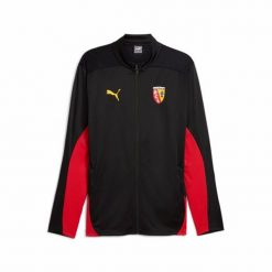 Kurtka treningowa RC Lens 2024/25. Czarne kurtki damskie Puma, l, bez wzorów, ze lnu, bez kaptura. Za 257.50 zł.