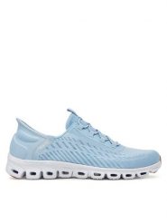 Skechers Sneakersy Glide-Step-Tranquility 104574/LTBL Niebieski. Niebieskie obuwie sportowe damskie Skechers, z materiału, bez zapięcia. Za 309.99 zł.