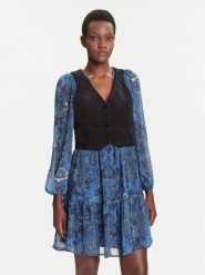 Desigual Sukienka codzienna Chaleco 25WWVW27 Niebieski Regular Fit. Niebieskie sukienki damskie Desigual, bez wzorów, z syntetyku, bez ramiączek. Za 589.99 zł.