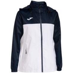 Kurtka tenisowa damska Joma Montreal Raincoat. Białe kurtki damskie Joma, s, bez wzorów, z kapturem. Za 129.99 zł.