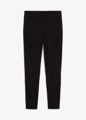 Legginsy ocieplane. Czarne legginsy damskie bonprix, bez wzorów. Za 67.99 zł.