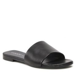 Klapki Lasocki. Czarne klapki damskie Lasocki, bez wzorów, bez obcasa, bez zapięcia. Za 99.99 zł.