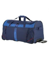 Torba podróżna na kółkach Basics Active 86 L dla dorosłych unisex. Niebieskie torby podróżne Travelite, bez wzorów, z materiału. Za 259.50 zł.