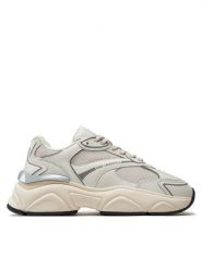 KARL LAGERFELD Sneakersy KL65624 Beżowy. Brązowe obuwie sportowe damskie KARL LAGERFELD, z materiału, bez zapięcia. Za 559.99 zł.