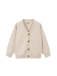 Mayoral Kardigan 3381 Beżowy Regular Fit. Brązowe swetry chłopięce Mayoral, z bawełny, bez kołnierzyka. Za 109.99 zł.