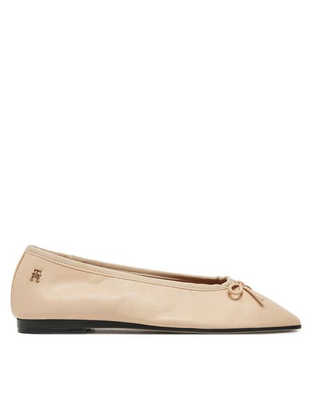 Tommy Hilfiger Baleriny Soft Leather Ballerina Bow FW0FW08355 Różowy. Czerwone balerinki damskie Tommy Hilfiger, bez wzorów, ze skóry. Za 259.99 zł.