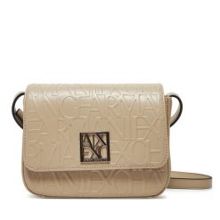 Torebka Armani Exchange. Brązowe listonoszki damskie Armani Exchange, bez wzorów, bez dodatków. Za 309.99 zł.