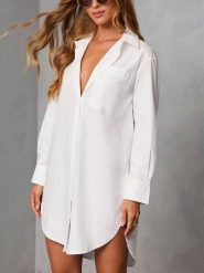 Milan Kiss Sukienka w kolorze białym rozmiar: M. Białe sukienki damskie Milan Kiss, bez wzorów, z bawełny, bez ramiączek. Za 165.31 zł.