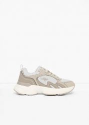 Sneakersy Kangaroos na grubej podeszwie, z pianką memory. Szare obuwie sportowe casual damskie bonprix, bez zapięcia. Za 189.99 zł.
