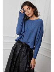 So Cachemire Sweter "Dragor" w kolorze niebieskim rozmiar: M. Niebieskie swetry klasyczne damskie So Cachemire, m, z kaszmiru, bez kołnierzyka. Za 165.99 zł.