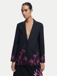 Desigual Marynarka 25SWEWX1 Czarny Regular Fit. Czarne marynarki i żakiety damskie Desigual, m, bez wzorów, z bawełny. Za 359.99 zł.