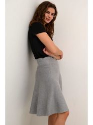 CULTURE Spódnica w kolorze szarym rozmiar: L. Szare spódnice damskie Culture, na imprezę, l, bez wzorów, z wiskozy, klasyczne, midi. Za 114.71 zł.