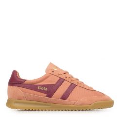 Sznurowane trampki damskie Gola Topspin. Brązowe trampki damskie Gola, bez wzorów, z gumy, bez zapięcia. Za 405.50 zł.