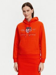 Gant Bluza Archive Shield 4200276 Pomarańczowy Regular Fit. Brązowe bluzy damskie Gant, m, bez wzorów, z bawełny, bez kaptura. Za 329.99 zł.