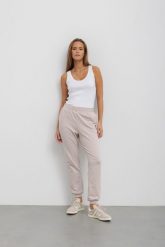 LEKKIE SPODNIE CELINE BEŻOWE XS - Flawless. Brązowe spodnie dresowe damskie Flawless, bez wzorów, z bawełny. Za 248.00 zł.