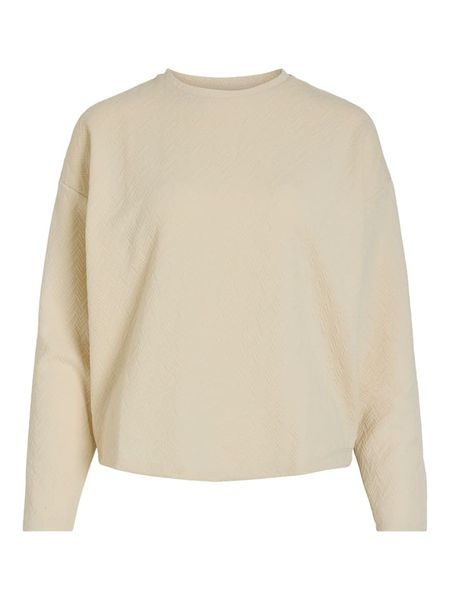 Vila Koszulka w kolorze beżowym rozmiar: L. Brązowe bluzki damskie Vila, l, bez wzorów, bez kołnierzyka, bez ramiączek. Za 52.42 zł.