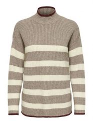 ONLY Sweter w kolorze beżowo-kremowym rozmiar: L. Brązowe swetry klasyczne damskie Only, l, ze splotem, bez kołnierzyka. Za 157.73 zł.