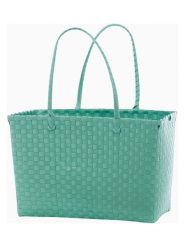 Overbeck and Friends Shopper bag "Aquamarin" w kolorze turkusowym - 43 x 28 x 23 cm rozmiar: onesize. Niebieskie shopper bag Overbeck and Friends, bez wzorów, z materiału, bez dodatków. Za 154.43 zł.
