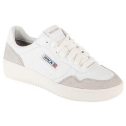 Buty sportowe Sneakersy damskie, Sport Court 2.0 - On The Block. Białe obuwie sportowe casual damskie Skechers, trekkingowe, Skechers Sport. Za 279.99 zł.