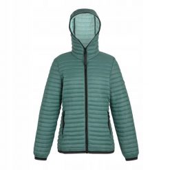 Kurtka Ocieplana Damska Rigain. Zielone kurtki damskie Regatta, bez wzorów, z puchu, bez kaptura. Za 151.99 zł.