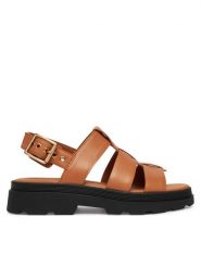 Clarks Sandały Orinoco3 Strap 26186587 Brązowy. Brązowe sandały damskie Clarks, bez wzorów, ze skóry, bez obcasa, na płaskiej podeszwie, bez zapięcia. Za 389.99 zł.