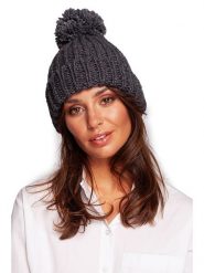 Be Wear Czapka w kolorze antracytowym rozmiar: onesize. Czarne czapki damskie Be Wear, bez wzorów, z materiału. Za 104.89 zł.