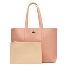 Torebka Lacoste. Czerwone shopper bag Lacoste, bez wzorów, bez dodatków. Za 609.99 zł.