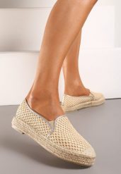 Beżowe Espadryle Nonassociation. Brązowe espadryle damskie Born2be, z aplikacjami, bez obcasa, na płaskiej podeszwie. Za 29.99 zł.