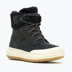 Buty damskie Merrell Marquette Thermo Lace Wp. Czarne obuwie trekkingowe damskie Merrell, bez zapięcia. Za 622.50 zł.
