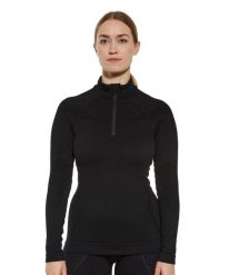 Bluza damska z krótkim ekspresem wełniana Brubeck EXTREME MERINO. Czarne bluzy damskie Brubeck, na zimę, xl, bez wzorów, ze skóry, bez kaptura. Za 462.49 zł.