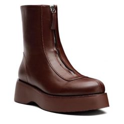 Botki Jenny Fairy. Czerwone botki damskie Jenny Fairy, bez obcasa, na płaskiej podeszwie, bez zapięcia. Za 159.99 zł.