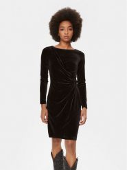 DKNY Sukienka codzienna DD3HF242 Czarny Regular Fit. Czarne sukienki damskie DKNY, bez wzorów, z syntetyku, bez ramiączek. Za 439.99 zł.