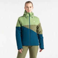 Kurtka narciarska damska Ice III. Zielone kurtki damskie Dare 2b, na zimę, bez wzorów, bez kaptura. W wyprzedaży za 479.99 zł.