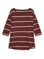 Vero Moda Bluzka w kolorze brązowym rozmiar: XL. Brązowe bluzki damskie Vero Moda, xl, bez wzorów, z bawełny, bez kołnierzyka, bez ramiączek. Za 65.69 zł.