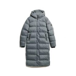 Damska długa kurtka Superdry Longline. Brązowe kurtki damskie Superdry, bez wzorów, z mikrofibry, bez kaptura. Za 771.15 zł.