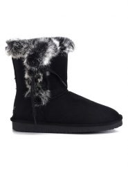 Blackfield Botki zimowe "Coma" w kolorze czarnym rozmiar: 39. Czarne botki damskie Blackfield, na zimę, z materiału, z okrągłym noskiem, bez obcasa, bez zapięcia. Za 173.99 zł.