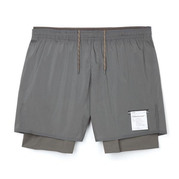 Szorty Satisfy CoffeeThermal™. Szare spodenki sportowe damskie SATISFY, l, bez wzorów, z materiału, do biegania. Za 988.50 zł.