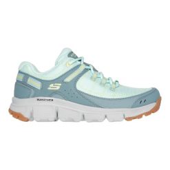 Buty trekkingowe damskie Skechers Stamina At Artists Bluff. Niebieskie obuwie trekkingowe damskie Skechers, z materiału, bez zapięcia. Za 339.99 zł.