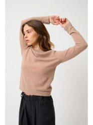 AUTHENTIC CASHMERE Kaszmirowy sweter "Ecrin" w kolorze jasnobrązowym rozmiar: XL. Brązowe swetry klasyczne damskie AUTHENTIC CASHMERE, xl, z kaszmiru, bez kołnierzyka. Za 326.99 zł.